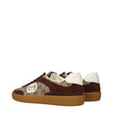 Gucci Men's Sneakers Beige/Brown Fabric