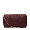 Gucci Marmont Pochette Women's Leather Red/Burgundy