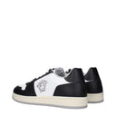 Versace Hombres Zapatillas Piel Blanco/Negro