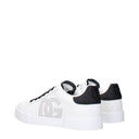 Dolce&Gabbana Damens Sneakers Weiß/Schwarzes Leder