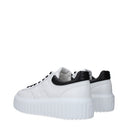 Hogan Zapatillas H Stripes Mujers Cuero Blanco/Negro