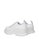Alexander Mc Queen Women's White Fabric Sneakers