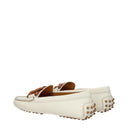 Tod's Women's Moccasins White/Mousse Leather