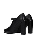 Max Mara Mary Jane Heels Black Leather