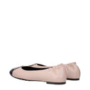Tory Burch Claire Ballerina Flats Women's Pink/Black Leather