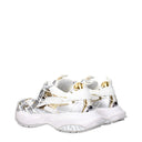 Versace Women's Sneakers White/Silver Fabric