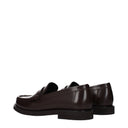 Brunello Cucinelli Women's Brown Leather Loafers