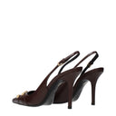 Versace Women's Sandals Brown/Chocolate Leather