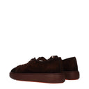 Santoni Men's Suede Brown Sneakers