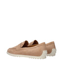 Tod's Women's Suede Moccasins Pink/Flesh Pink
