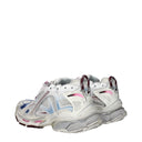 Balenciaga Women's Runner Sneakers Gray/Burgundy Fabric