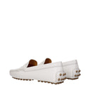 Tod's Women's White Leather Moccasins
