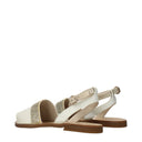 Eleventy Women's Sandals Beige/Gold Leather