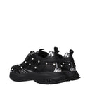 Versace Herrens Turnschuhe aus schwarzem Stoff