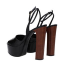 Sandalias Saint Laurent Jodie Mujers Cuero negro