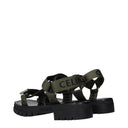 Celine Men's Sandals Green/Black Fabric