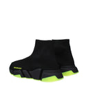 Balenciaga Speed 2.0 Women's Sneakers Black Fabric/Fluorescent Yellow