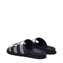 Burberry Men's Slippers And Clogs Fabric Black/Ivory