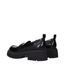 Versace Women's Leather Black Loafers