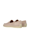 Tod's Women's Moccasins Suede Pink