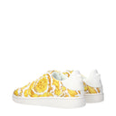 Versace Women's Sneakers White/Yellow Leather