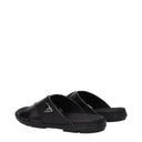 Prada Men's Slippers And Clogs Leather Black