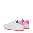 Philippe Model Sneakers Nice Damess Wit/roze neonleer
