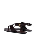 Loro Piana Trani Women's Sandals Violet/Plum Leather
