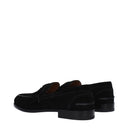 Louboutin Men's Penny Loafers Black Suede