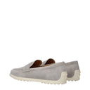 Tod's Women's Suede Moccasins Gray/Light Gray
