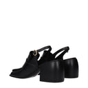 Dries Van Noten Damens Sandalen aus schwarzem Leder
