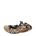Burberry Women's Ballerina Shoes Beige/Black Fabric