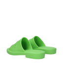 Salvatore Ferragamo Geneva Men's Flip Flops And Clogs Green/Lime Rubber