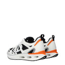 Valentino Garavani Men's Sneakers White/Orange Fabric