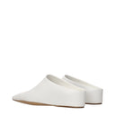 Jil Sander Damens Ledersandalen und Clogs Weiß