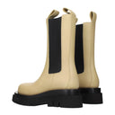Bottega Veneta Lug Ankle Boots Women's Beige/Sugar Cane Leather