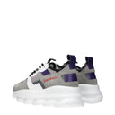 Versace Women's Suede Sneakers Gray/Purple