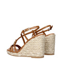 Stuart Weitzman Zeppe Georgie Damess Leer Bruin
