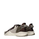 Fendi Sneakers Flow Men's Fabric Beige/Brown