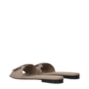 Fendi Women's Sandals And Clogs Leather Grey/Taupe
