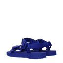 Burberry Mujers Sandalias de Tela Azul/Azul Eléctrico