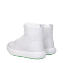 Bottega Veneta Men's Tennis Sneakers White/Parakeet Leather