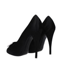 Saint Laurent Décolleté Franky Donna Black Satin