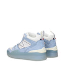 Moncler Trampki Pivot Mid Damskie Skórzane Białe/Jasnoniebieskie
