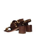 Valentino Garavani Women's Sandals Suede Brown/Dark Chocolate