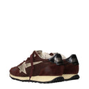 Golden Goose Marathon Sneakers Men Fabric Brown/Platinum