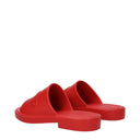 Salvatore Ferragamo Geneva Men's Slides And Clogs Rubber Red/Flame