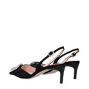 Roger Vivier Dorsay Sandals For Women, Black Satin