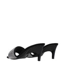 Die Attico Sandalen Rem Damen Stoff Schwarz/Silber