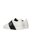 Męskie tenisówki Philipp Plein Skórzane Białe/Czarne